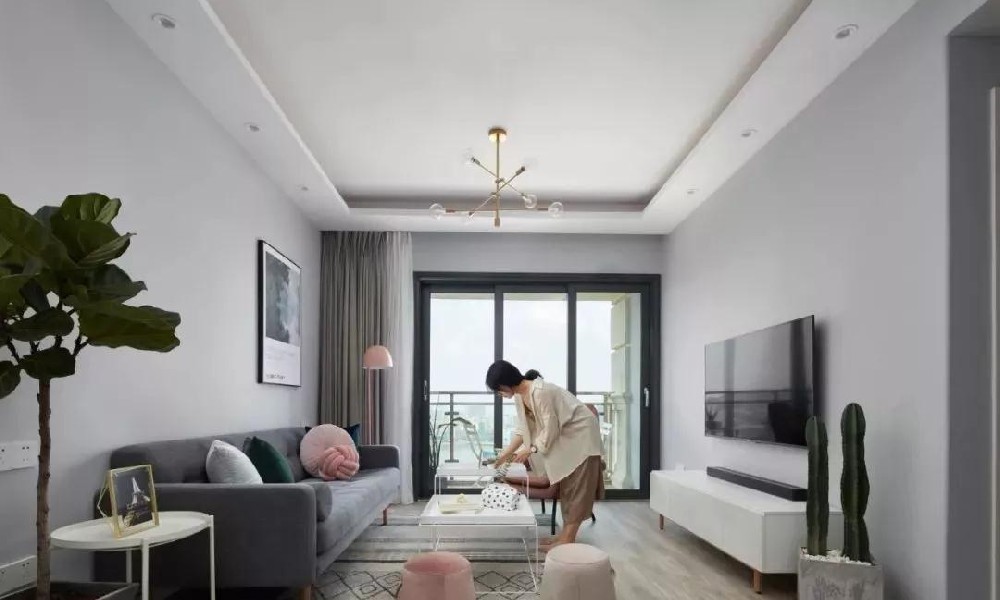 88㎡北歐婚房，這陽台和飄窗我能坐半天（tiān）